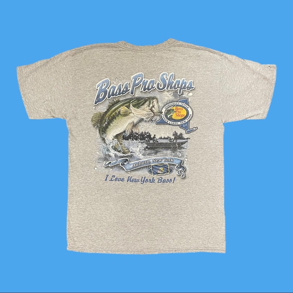 Bass Pro Shops Vintage Tee Men’s Large Gray - Picture 1 of 3